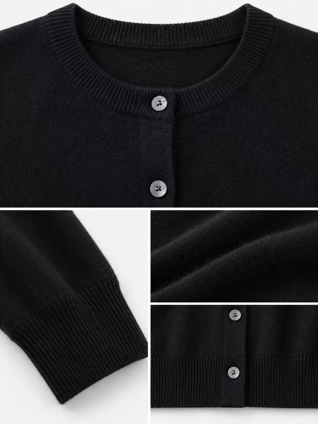 Classic Crew Neck Knit Cardigan