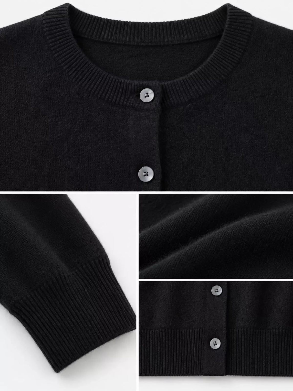 Classic Crew Neck Knit Cardigan
