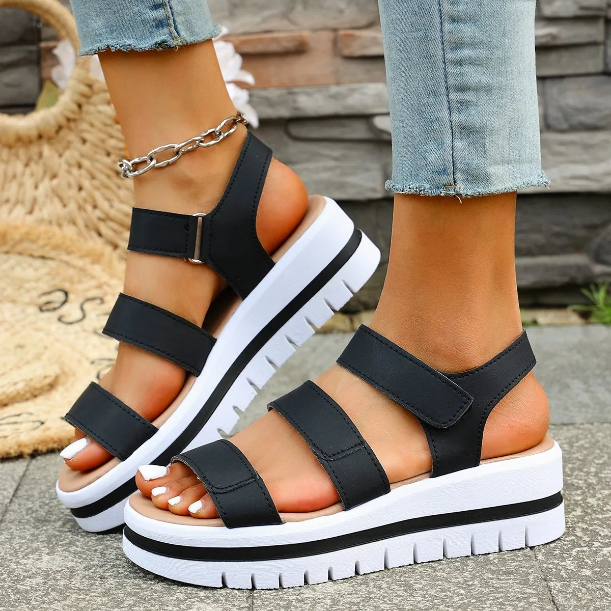 Open Toe Platform Sandals