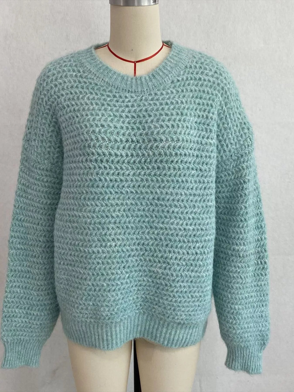 Round Neck Drop Shoulder Sweater