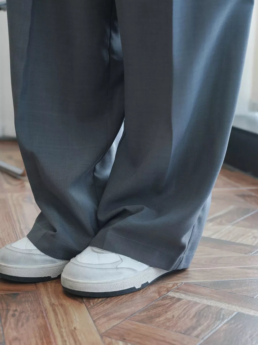 High-Waisted Pleated Wide-Leg Pants