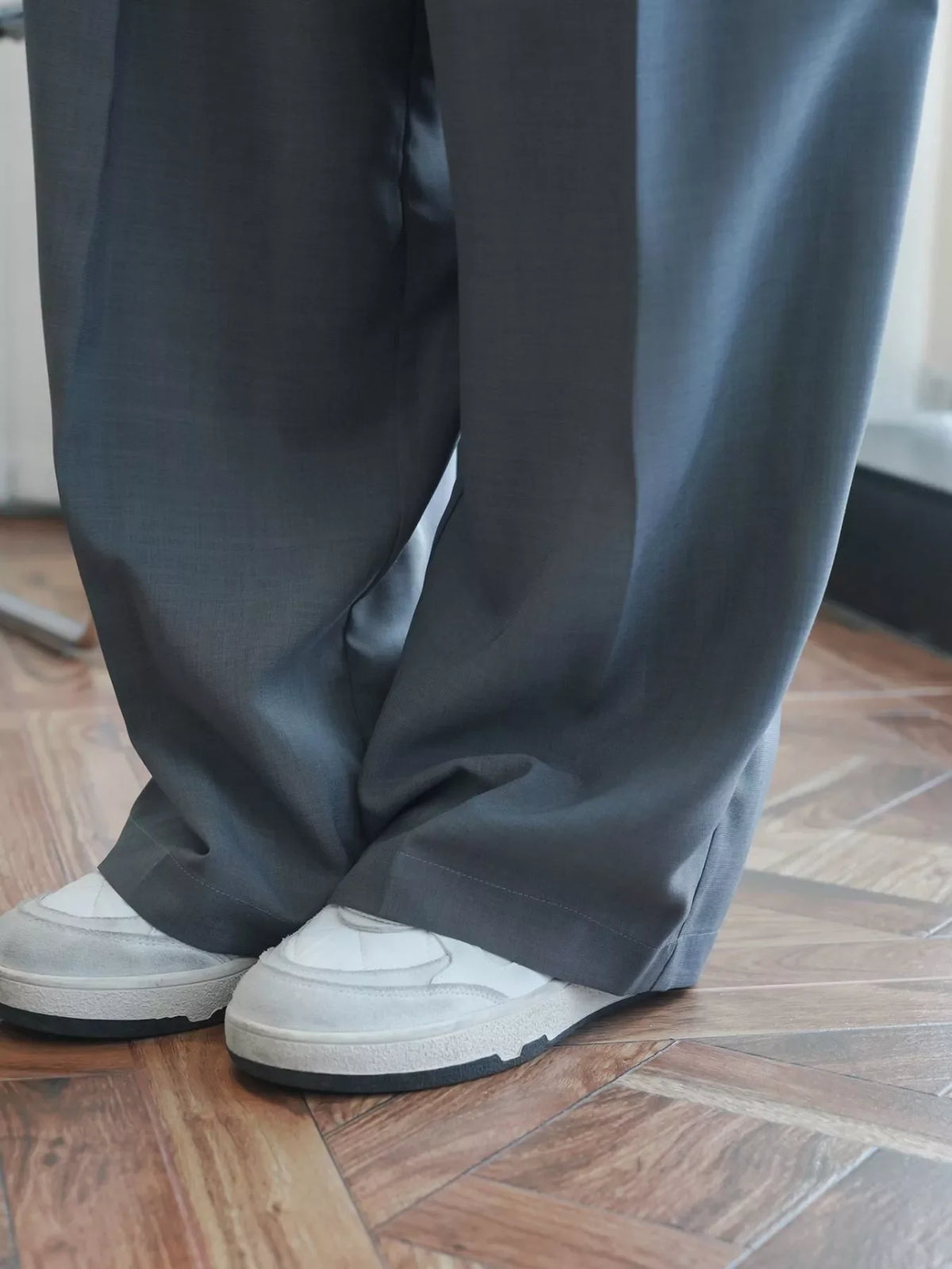 High-Waisted Pleated Wide-Leg Pants