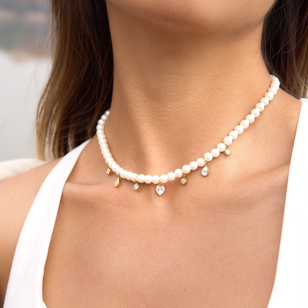 Pearl Zircon Necklace Collection