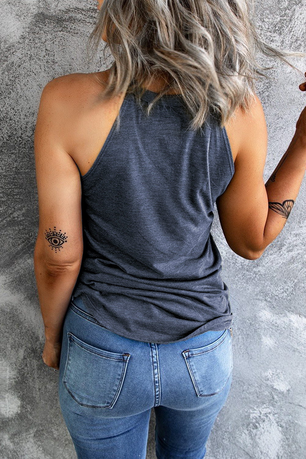 US Flag Heart Graphic Tank Top