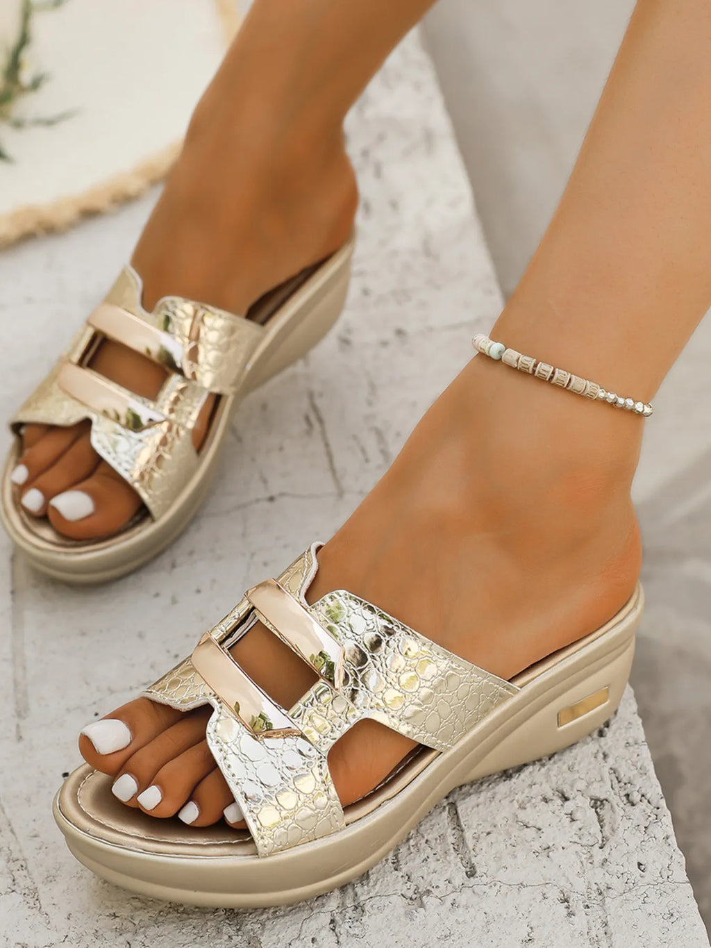 Open Toe Platform Wedge Sandals