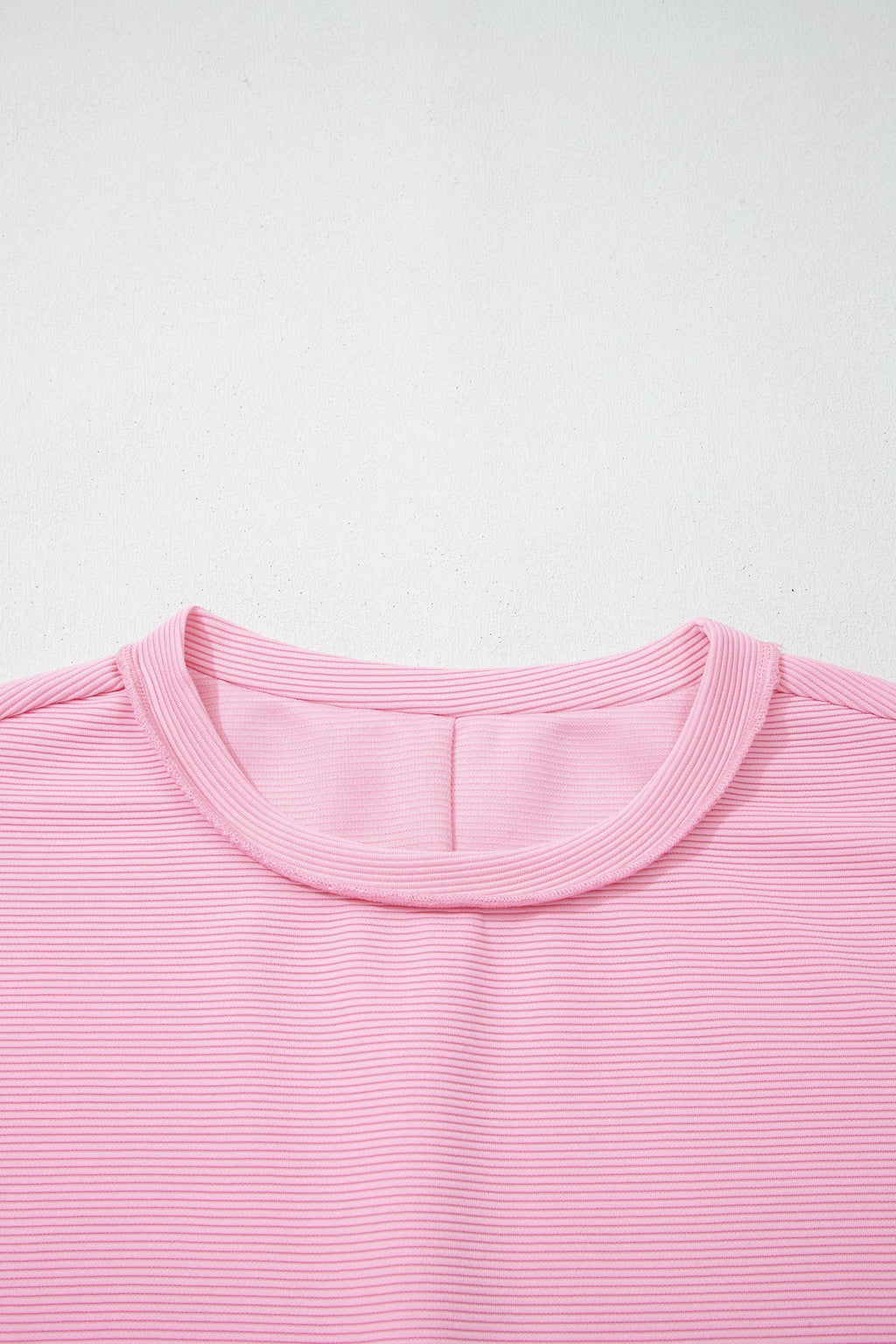 Ribbed Exposed Seam Drop Shoulder Pullover