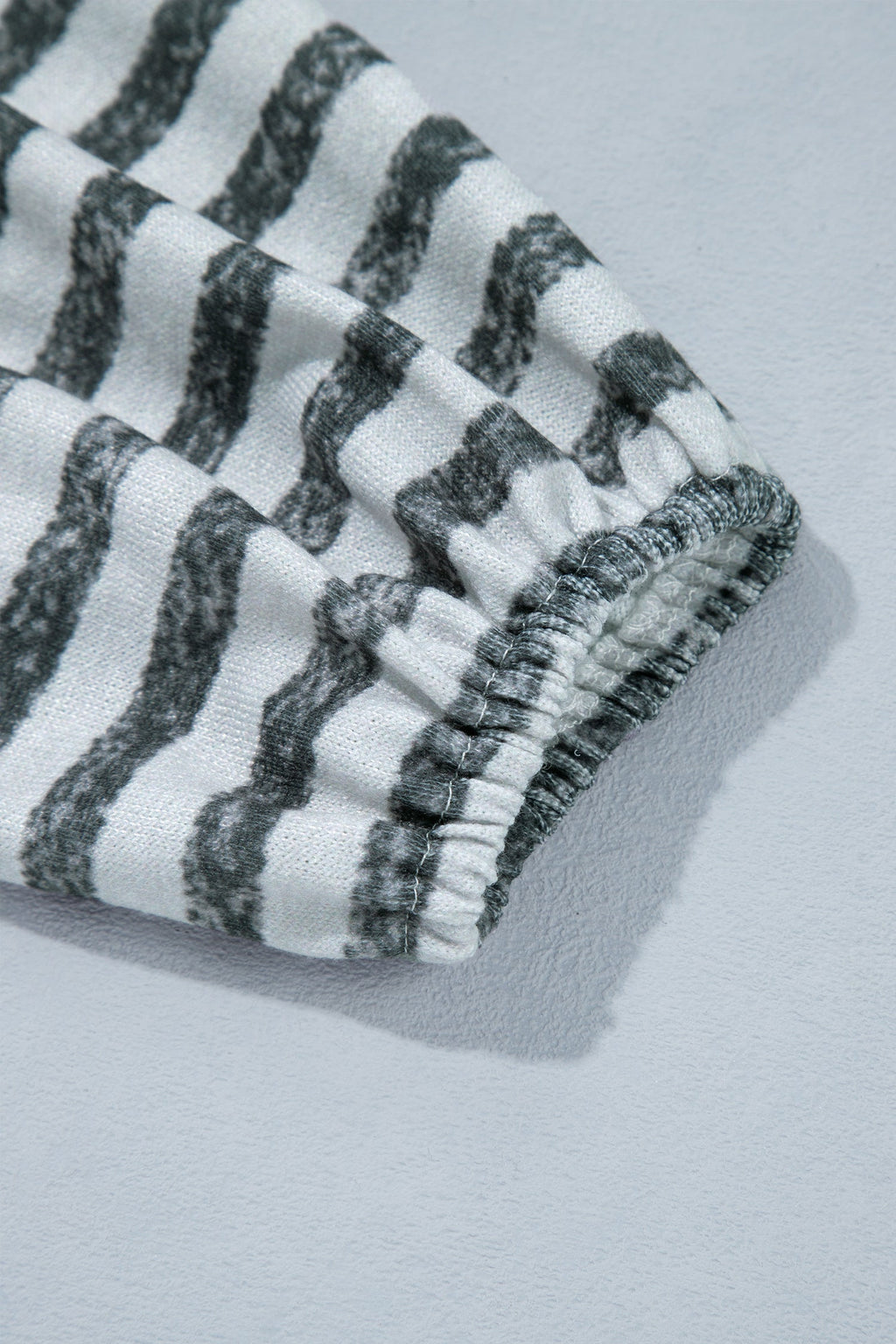 Khaki Stripe Long Puff Sleeve Open Front Oversized Long Cardigan