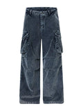 Men's Corduroy Cargo Pants with Multiple Pockets