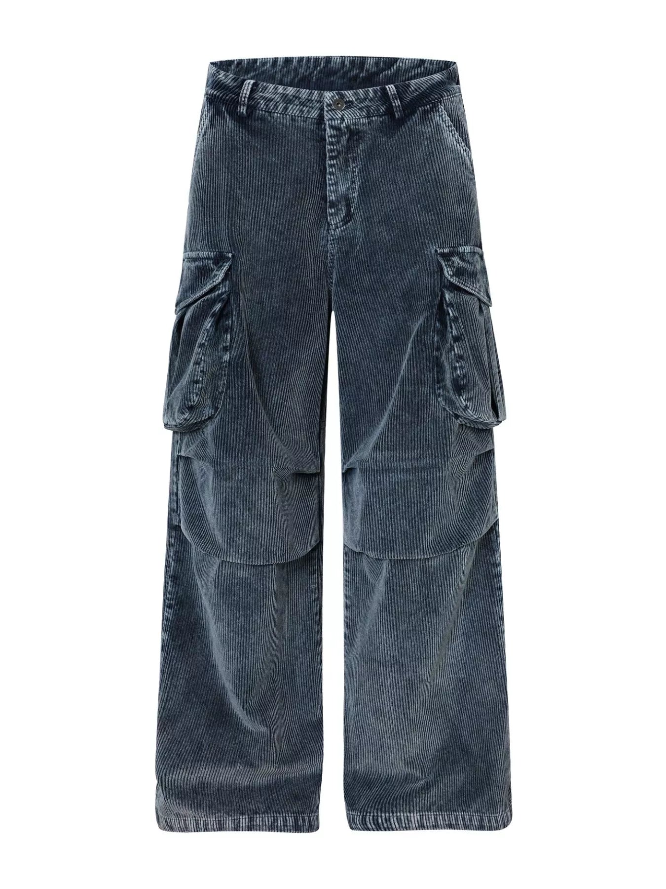 Men's Corduroy Cargo Pants with Multiple Pockets