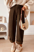 Leopard Print Wide-Leg Jeans