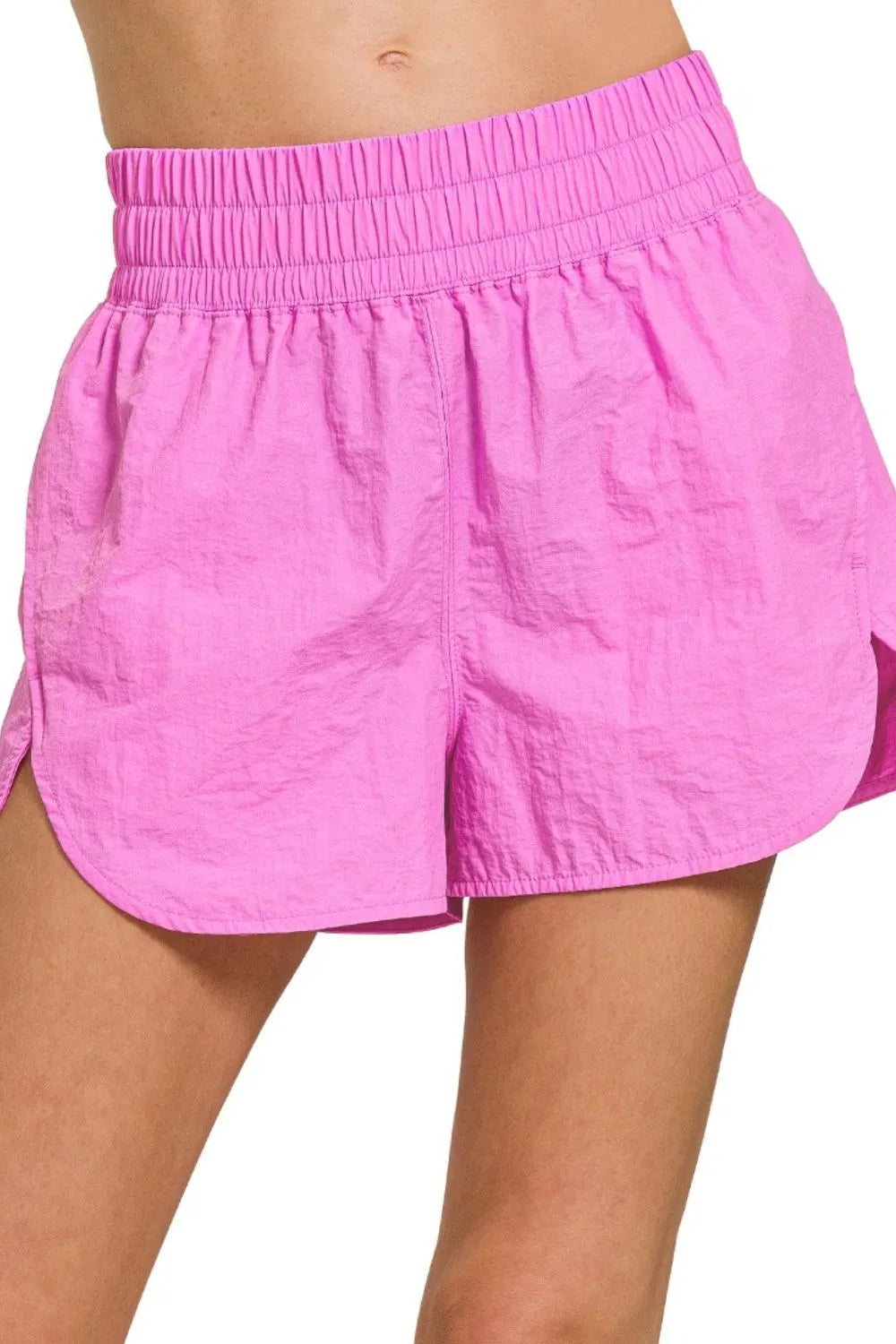 Lightweight Windbreaker Running Shorts with Slit Hem