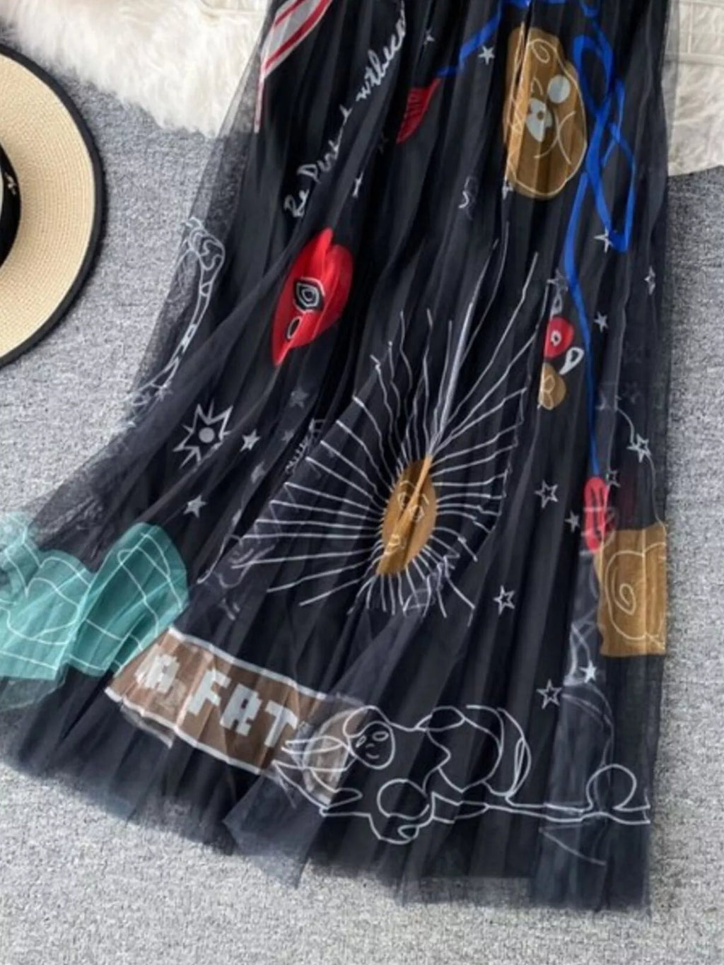 Printed Tulle Skirt