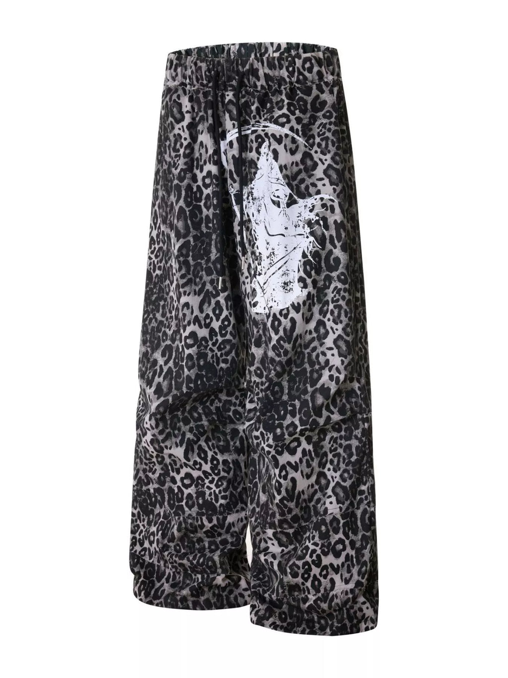 Men's Leopard Print Wide-Leg Pants