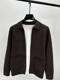 Men's Plus Size Button-Up Cardigan with Pockets