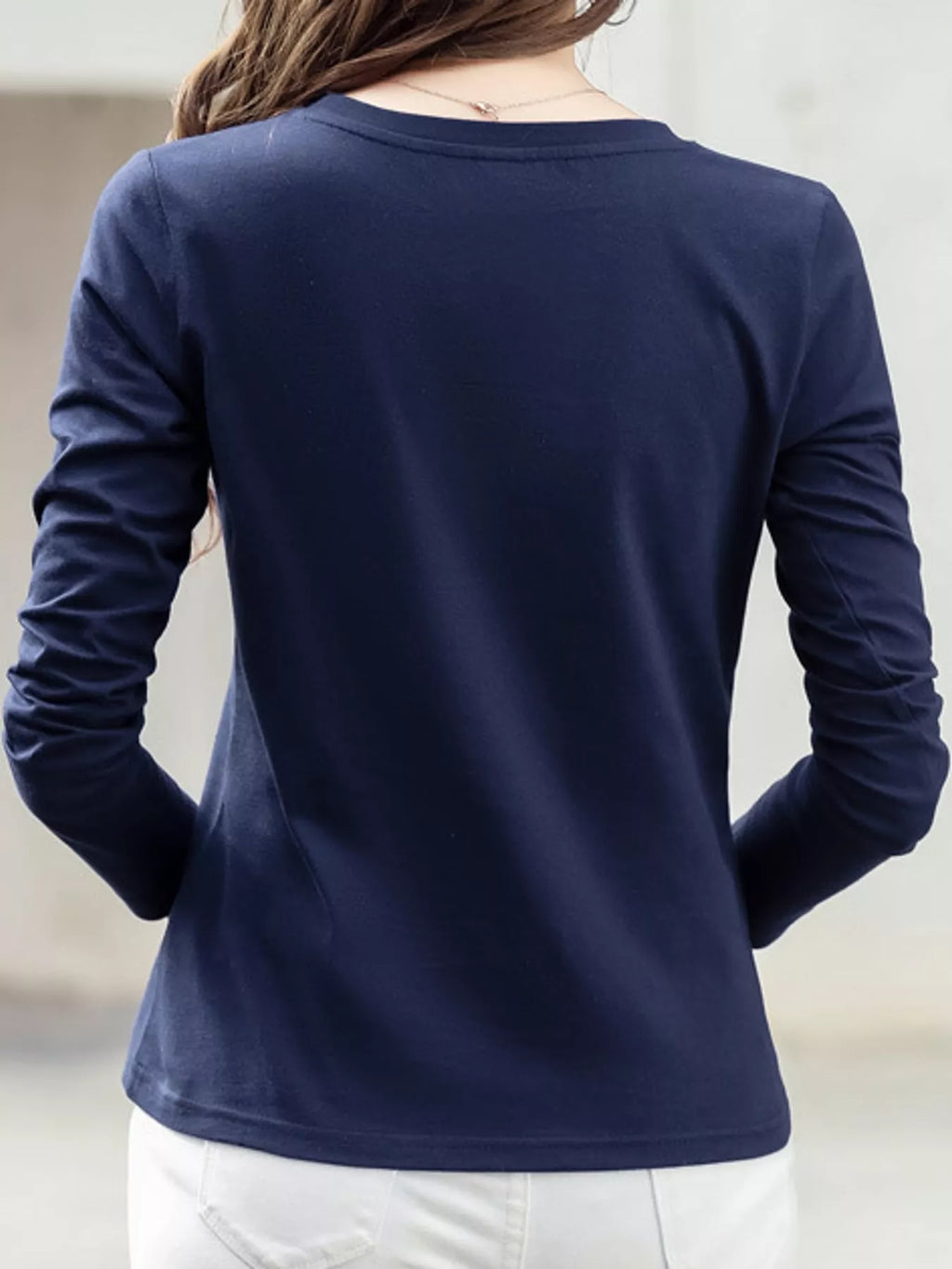 Full Size Crown Long Sleeve T-Shirt Plus Size