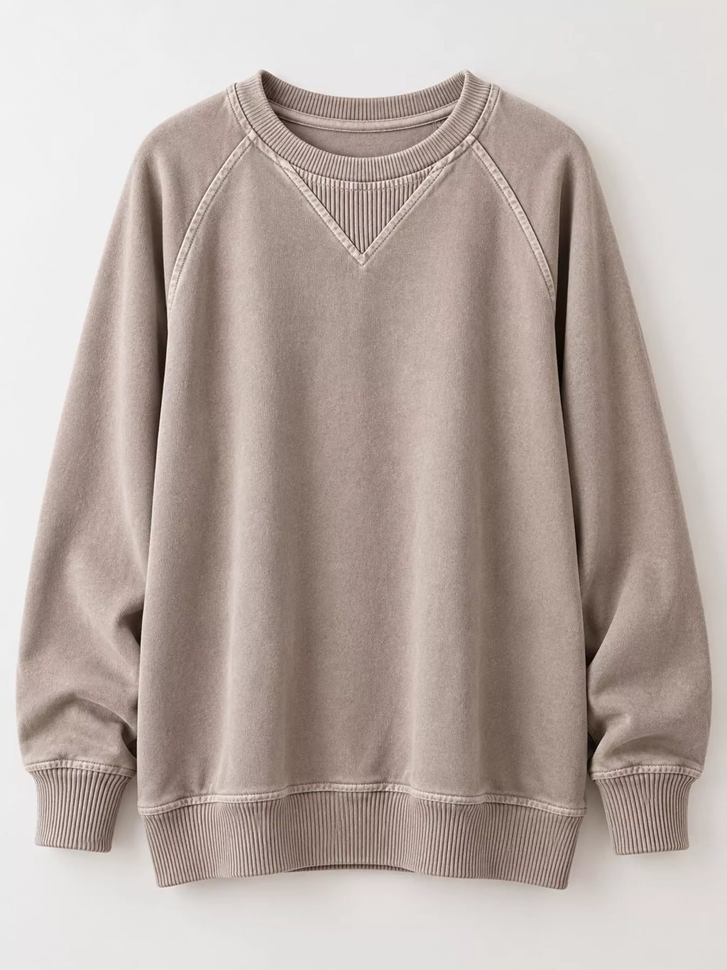 Crew Neck Raglan Sleeve Sweatshirt