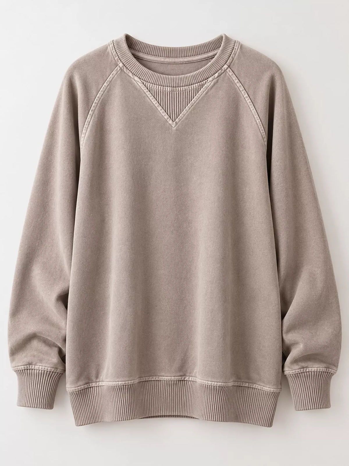 Crew Neck Raglan Sleeve Sweatshirt