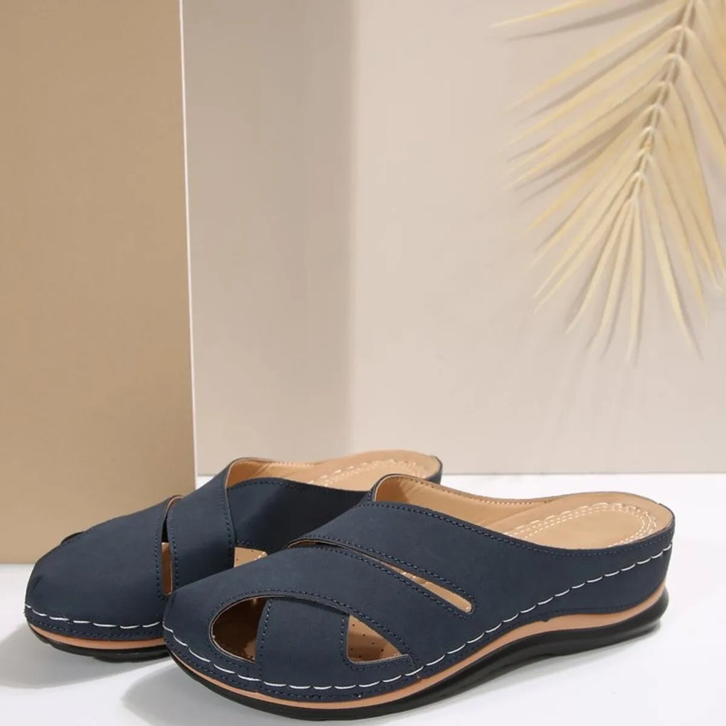 Round Toe Wedge Sandals