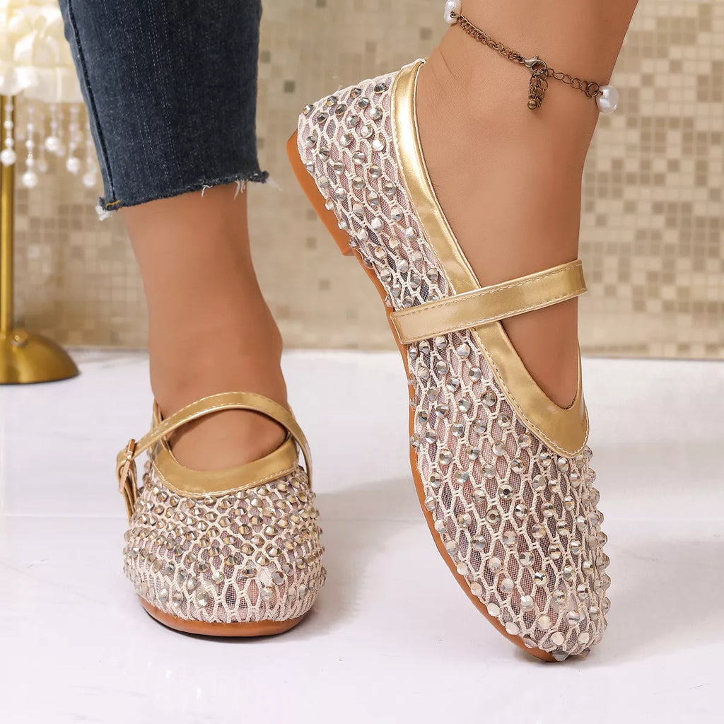 Sparkling Mesh Mary Jane Sneakers