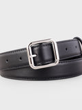 Square Buckle Leather Belt