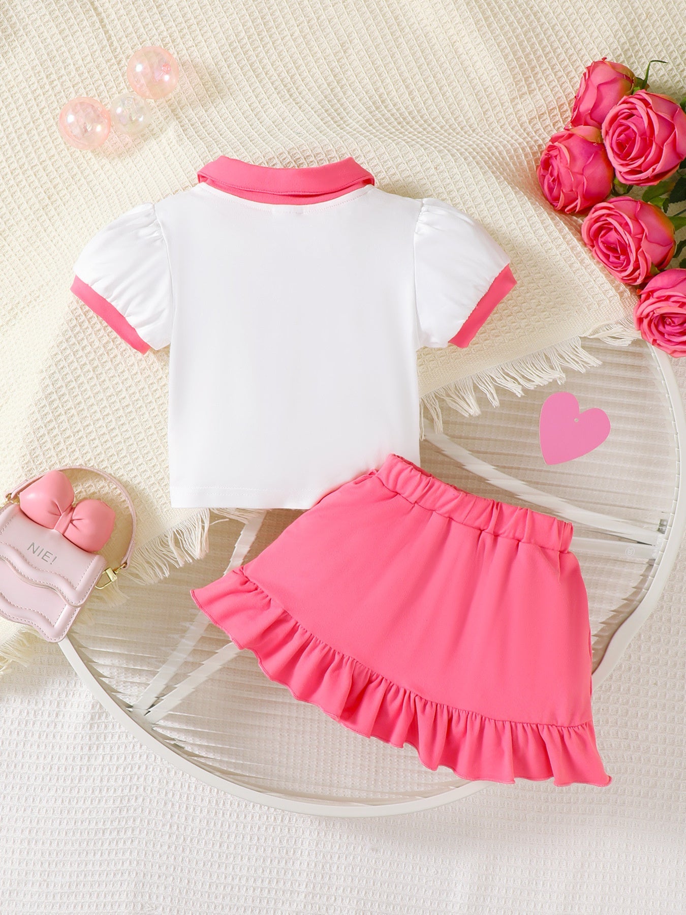 Children's Mama's Girl Short Sleeve Top and Ruffle Skirt Set