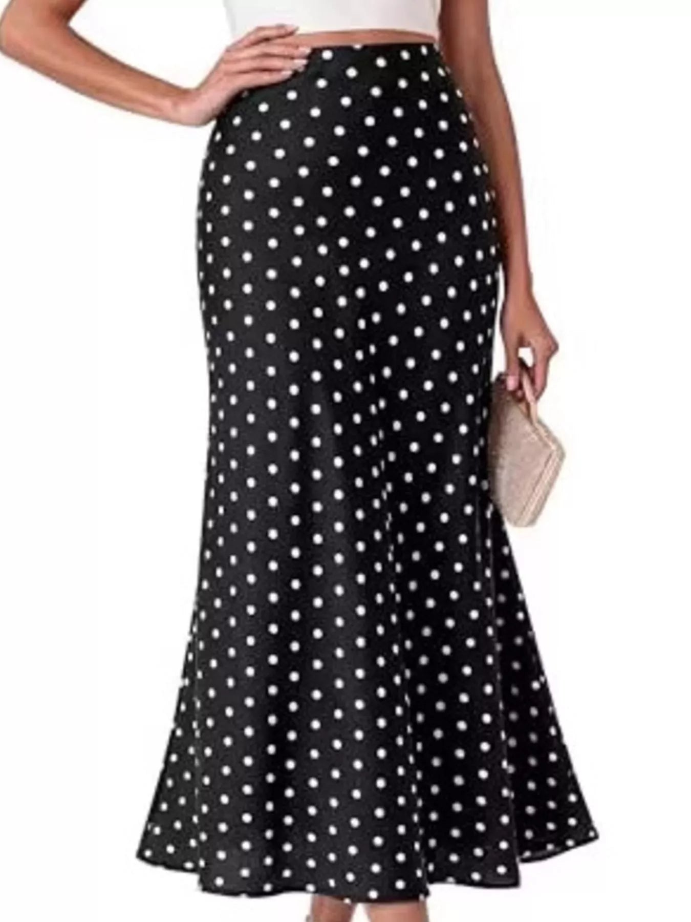 High-Waisted Mermaid Midi Skirt