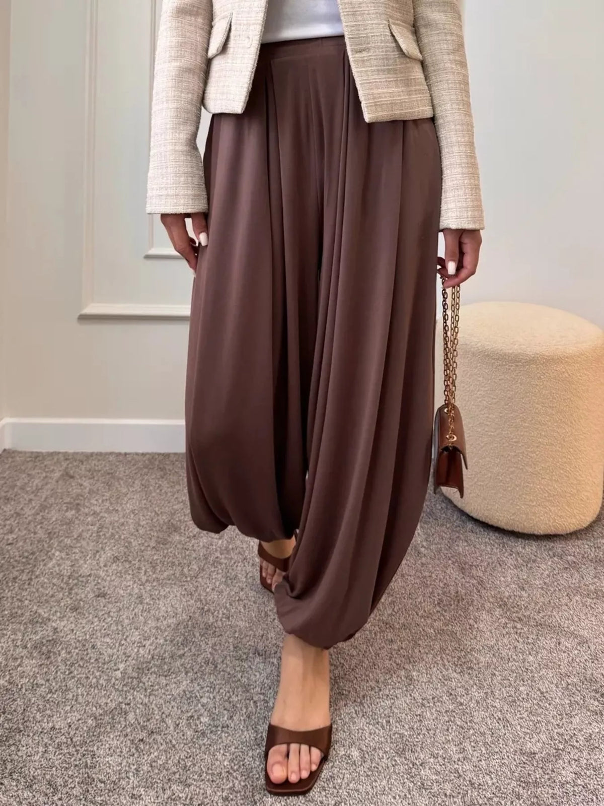 High-Waisted Wide-Leg Pants
