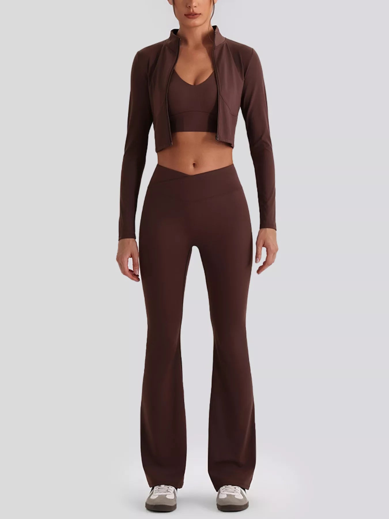Seamless Criss-Cross V-Neck Tank and Leggings Active Set