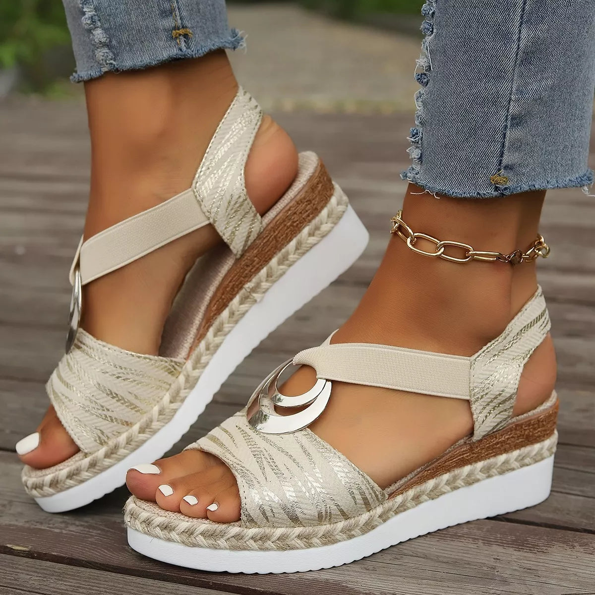 Open Toe Wedge Sandals