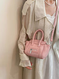 Top Handle PU Leather Crossbody Bag