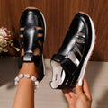 Round Toe Cutout Sandals