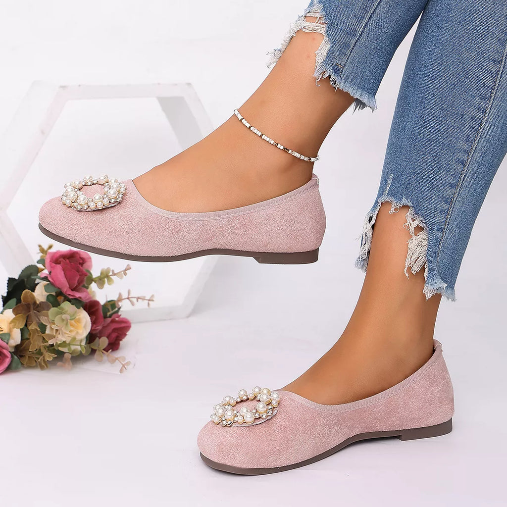 Pearl Embellished Slip-Ons