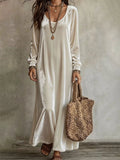 Velvet Maxi Dress with Flowy Hem
