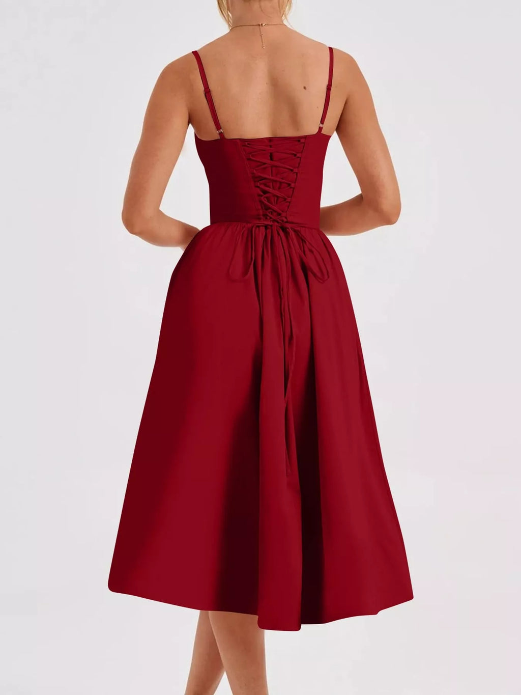 Sweetheart Neck Midi Cami Dress