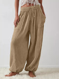 Loose Fit Gauze Drawstring Pants