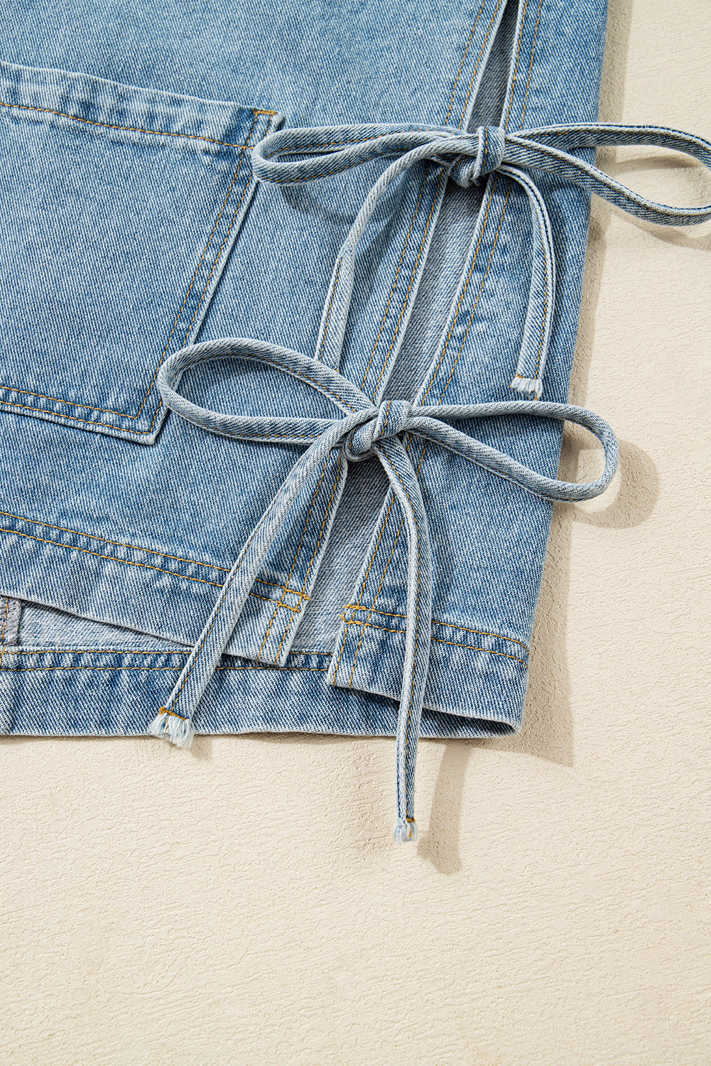 Denim Patch Pocket Side-Tie Jacket