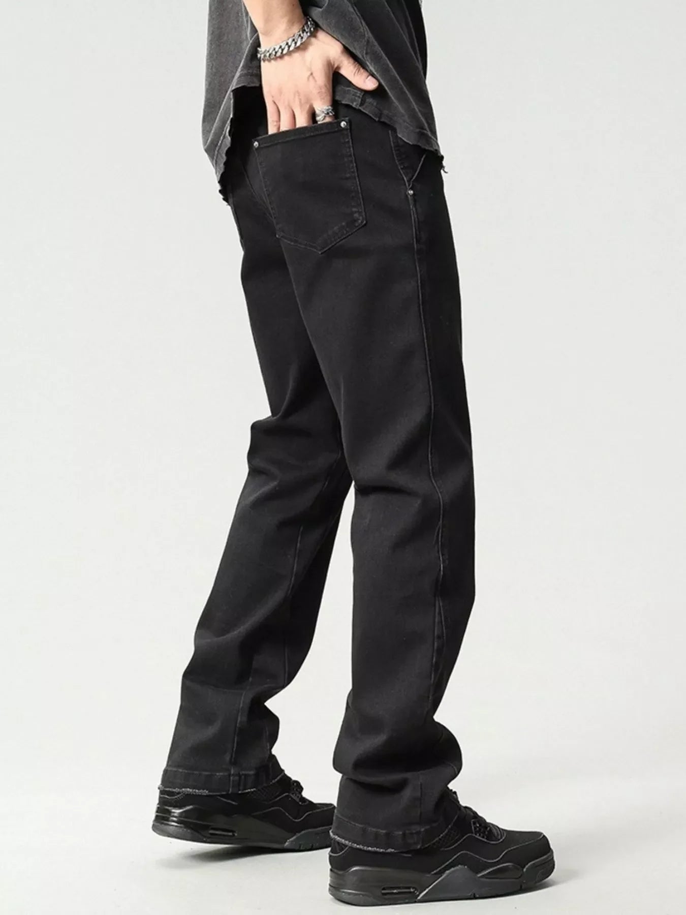Men's Washed Loose Fit Jeans