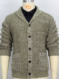 Men's Plus Size Button Up Long Sleeve Cardigan