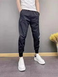 Men's Plus Size Slim-Fit Ankle-Cuffed Pants