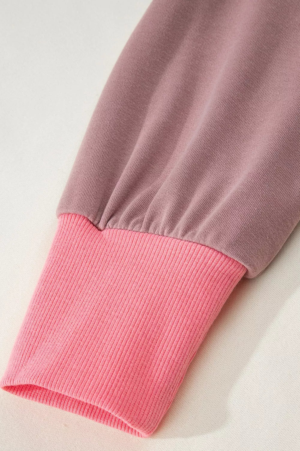 Color-Block Striped Crew Neck Sweatshirt