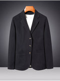 Men's Plus Size Lapel Collar Long Sleeve Blazer