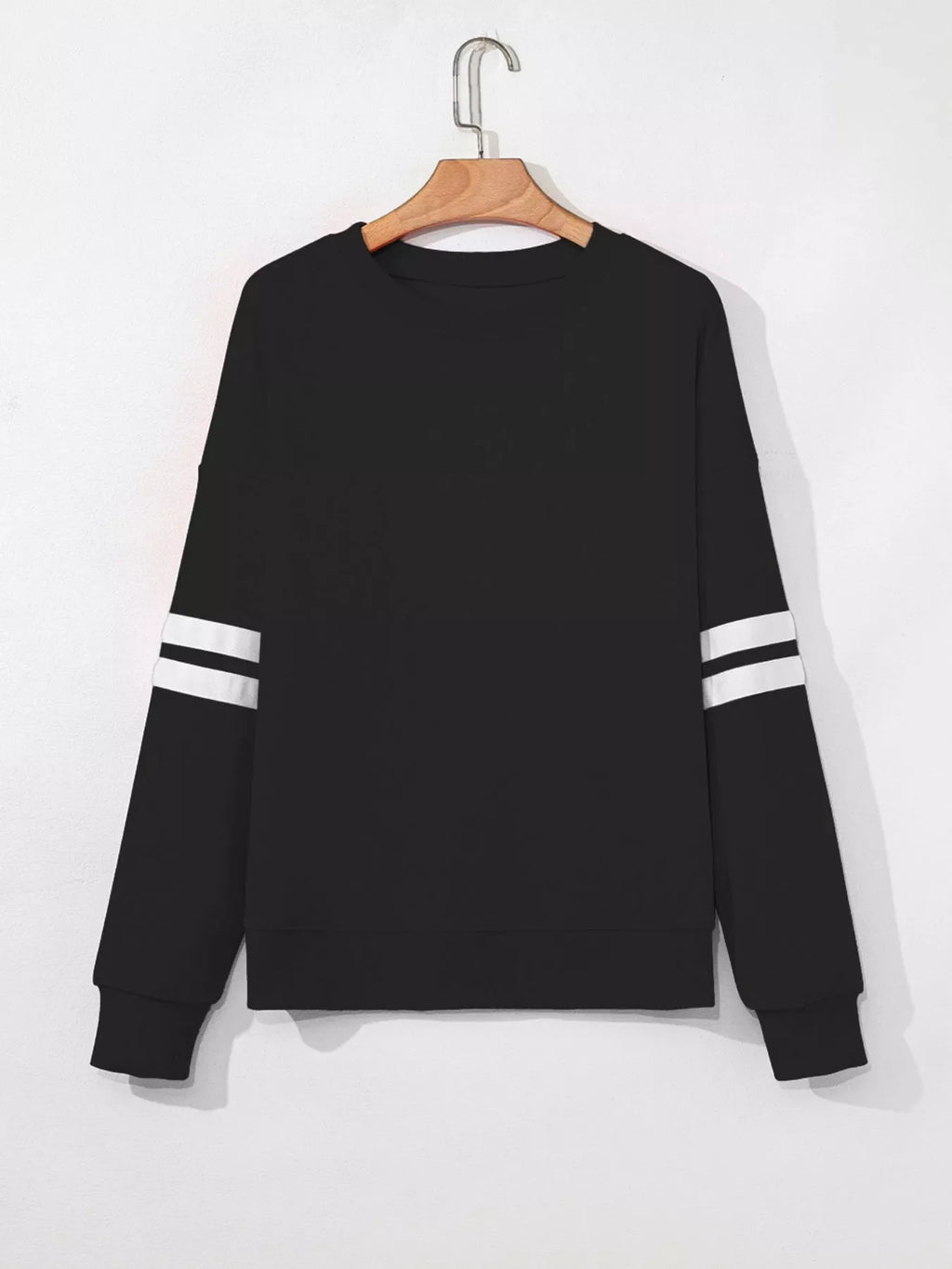 Striped Dropped Shoulder Sweatshirt