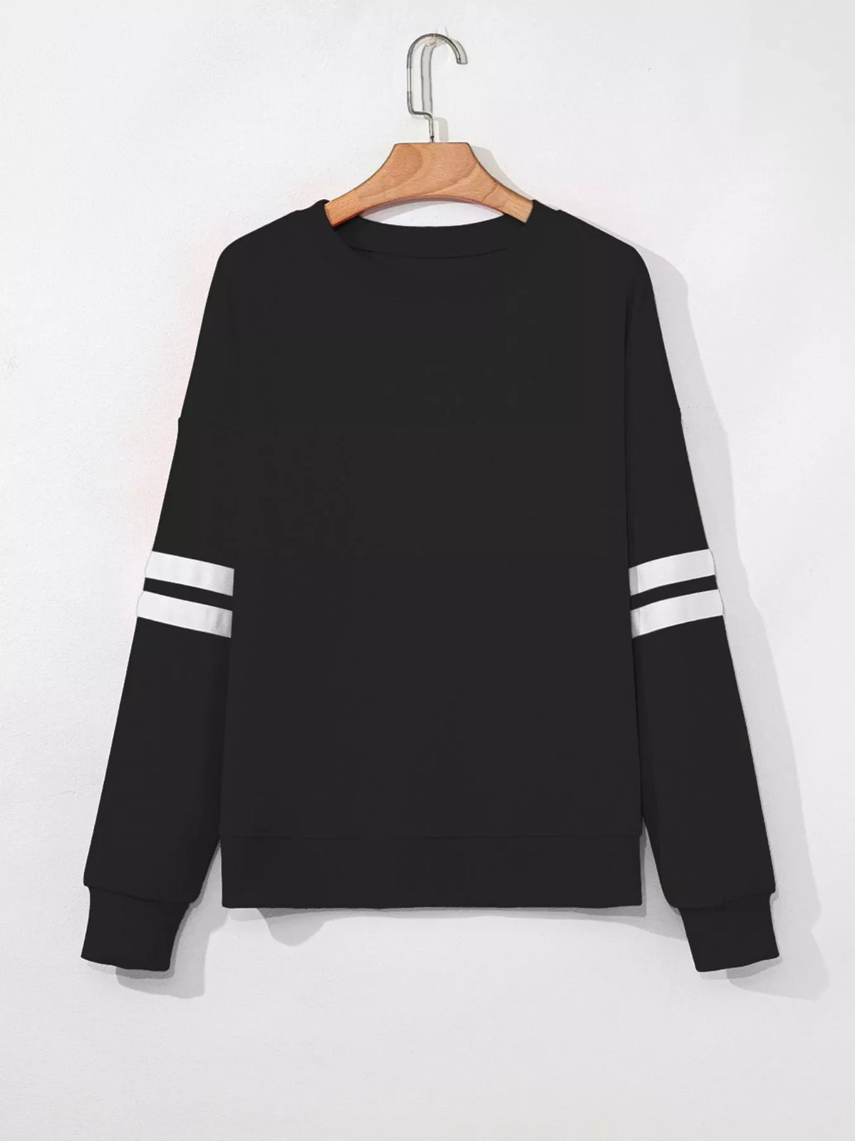 Striped Dropped Shoulder Sweatshirt