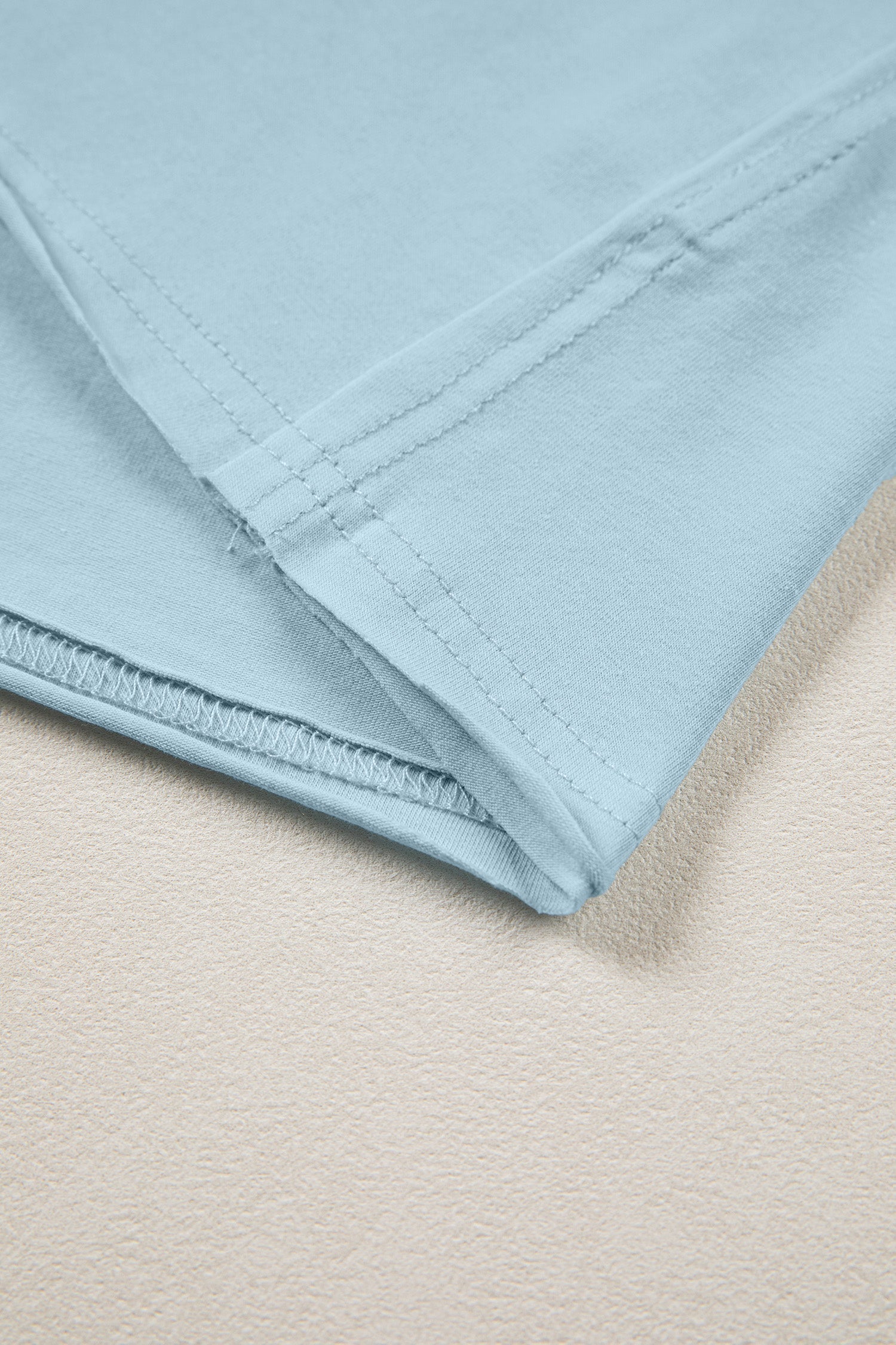 Myosotis Solid Color Round Neck Casual T Shirt
