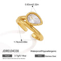 Bezel Zircon Open Ring Collection