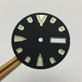 Seiko-modified Watch Dial With Luminous Numerals