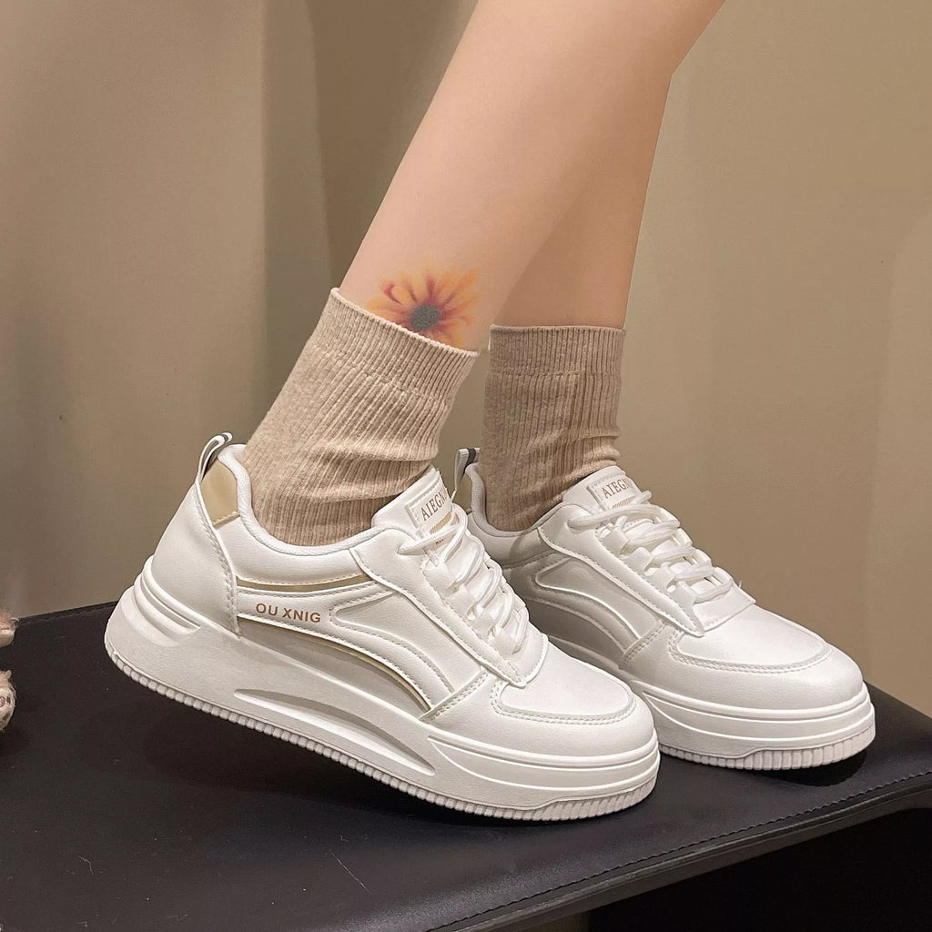 Classic Lace-Up Platform Sneakers