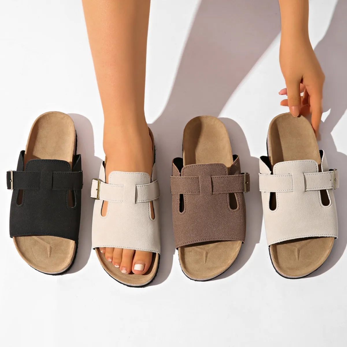 Open Toe Buckle Sandals