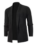 Men's Plus Size Long Sleeve Open Front Cardigan