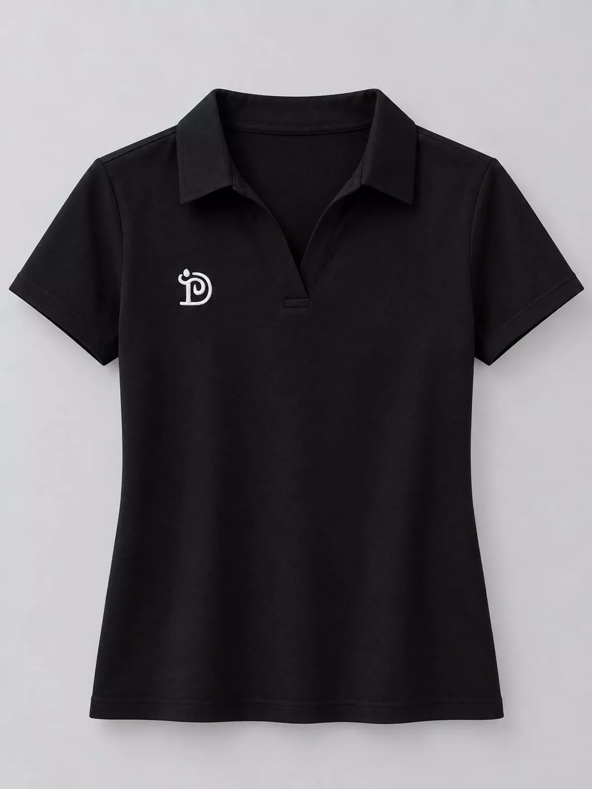 Plus Size Collared Neck Short-Sleeve Polo